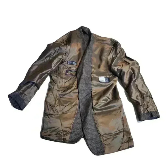 Chaps Ralph Lauren Mens Sz 44 Reg 3-Button Lined Double Vent Blazer Virgin Wool - Picture 5 of 11